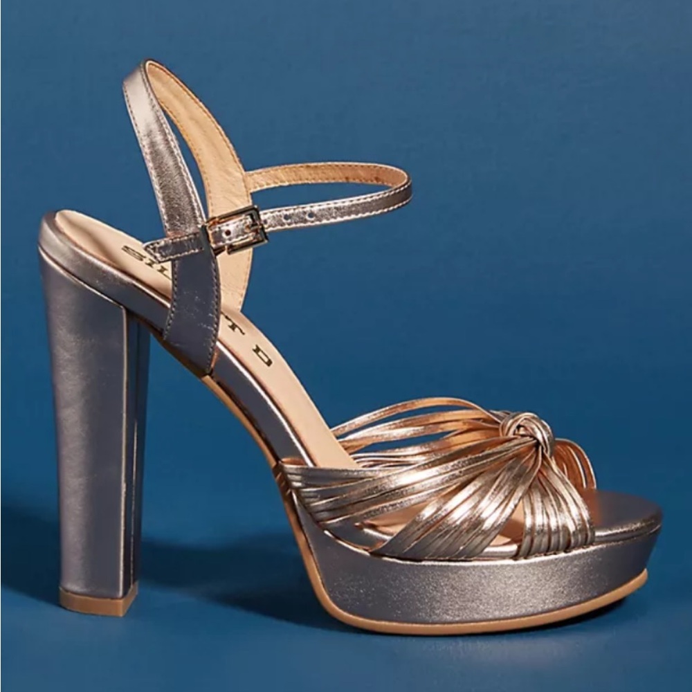 Silent D | Manniest Strappy Platform Heels | Rose Gold | Size 39